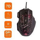 Mouse Gamer Com fio Laser X7 3200dpi Original Led Usb 7 Botões Profissional