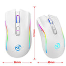 Mouse Gamer 2.4G sem Fio - RGB, Ergonômico, 7 Botões Programáveis, 4800DPI