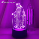 Luminária LED 3D Virgem maria