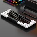 Teclado Mecânico Compacto RGB, Antiderrapante para Gamers