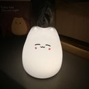 Luminária de Mesa Infantil Gato Kawaii 7 Cores com Toque
