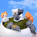 Conjunto de Miniaturas de Gato da Sorte - Decorações para Casa e Jardim