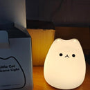 Luminária de Mesa Infantil Gato Kawaii 7 Cores com Toque