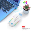 Mouse Gamer 2.4G sem Fio - RGB, Ergonômico, 7 Botões Programáveis, 4800DPI
